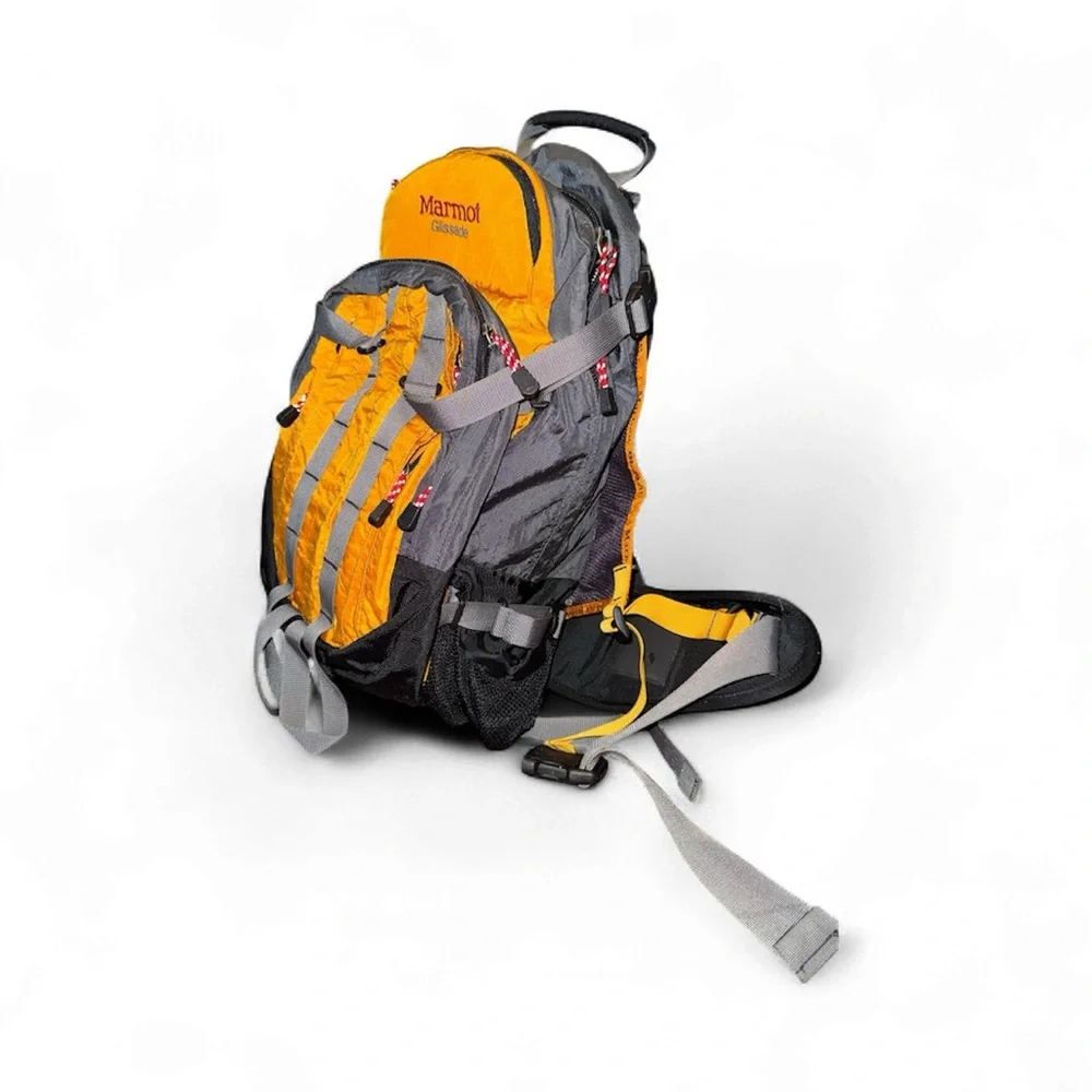 Marmot Glissade Hiking Trail Camping Backpack Orange Black Outdoor Cabincore L - Picture 2 of 12